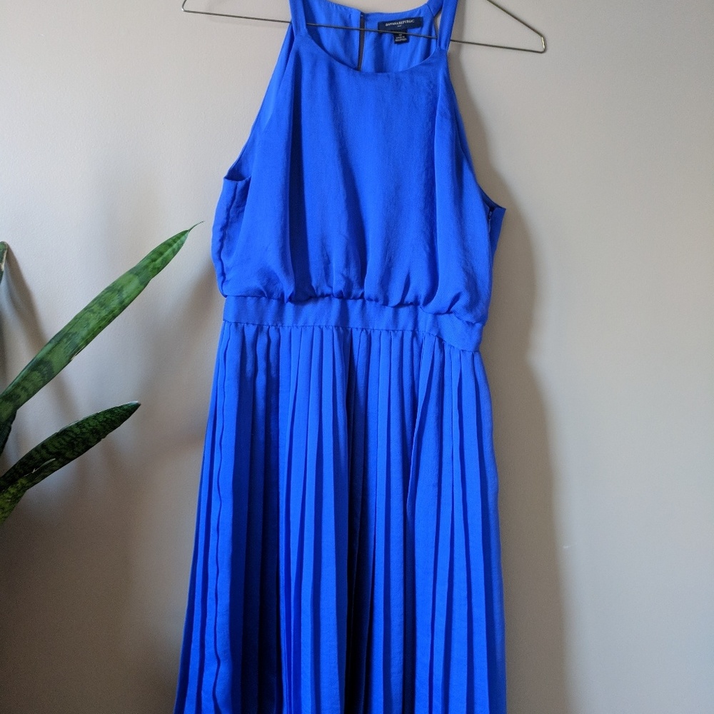 Silk formal dress - royal blue (Banana Republic)